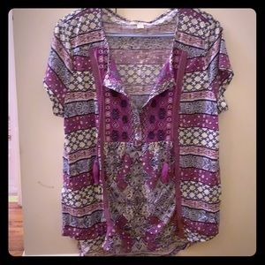 Print hippie style top